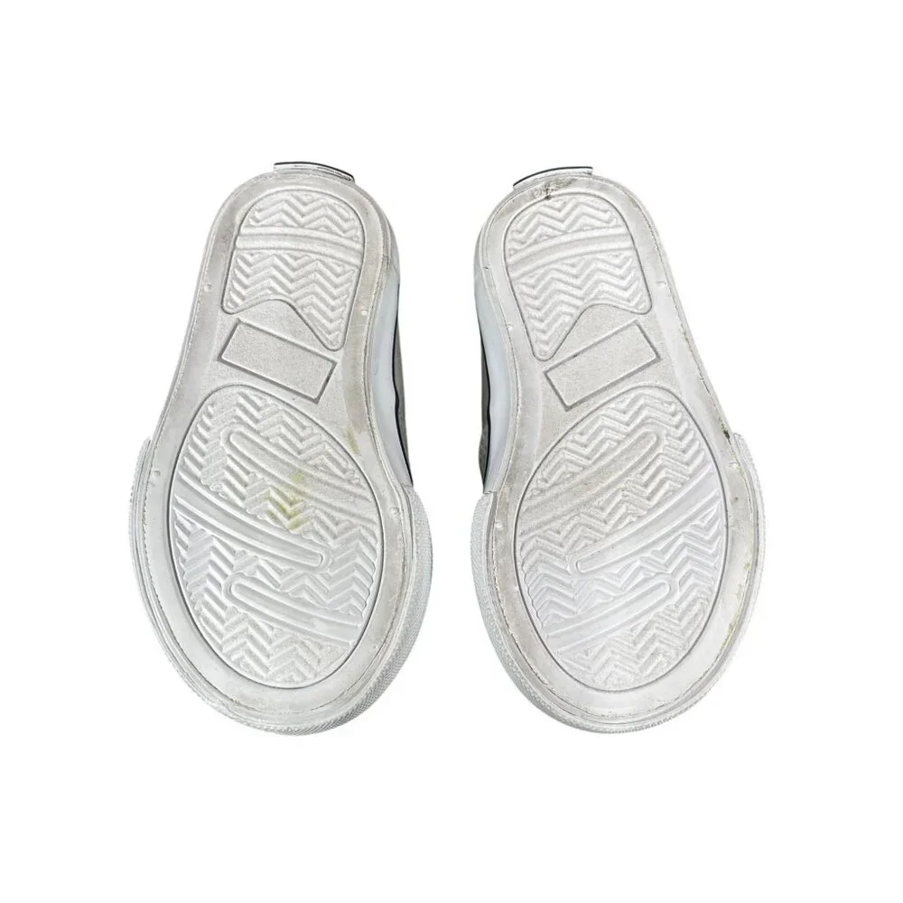 Janie And Jack Toddlers Canvas Sneakers Size 4 White & Beige Rubber Sole
